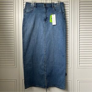 Rachel Zoe Repreve High Rise Midi Skirt (Jean Skirt)